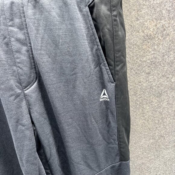 Reebok Pants Mens XL Black Joggers Fleece Lined Athletic Sweatpants - Picture 10 of 12